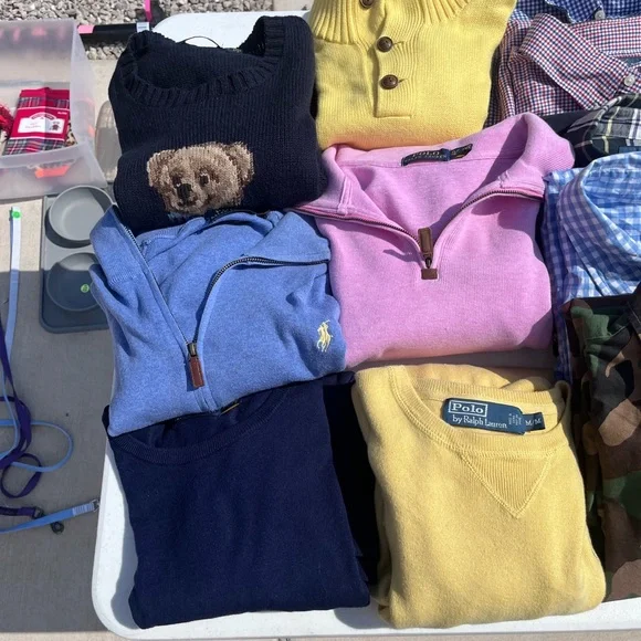 Polo shirts and sweaters